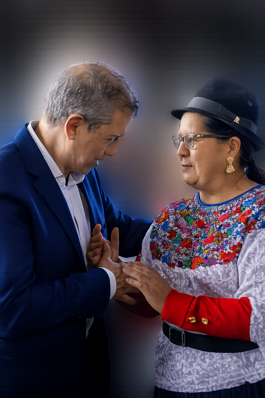 Rodrigo Espín y Lourdes Tibán, candidatos de la alianza
